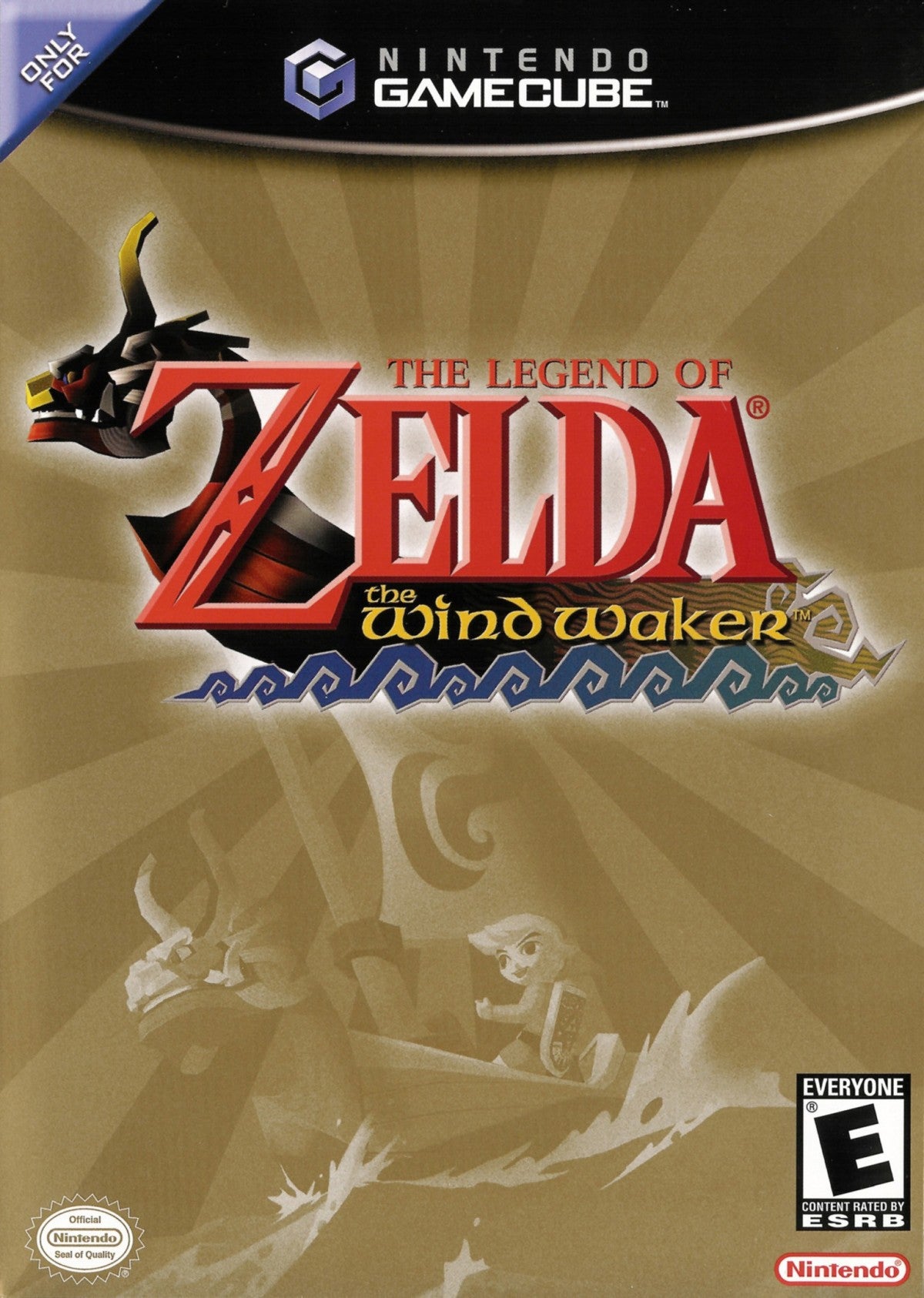 Legend of Zelda The Wind Waker Nintendo GameCube game cel shaded adventure action RPG classic Zelda title collectible retro video game disc for GameCube console front cover