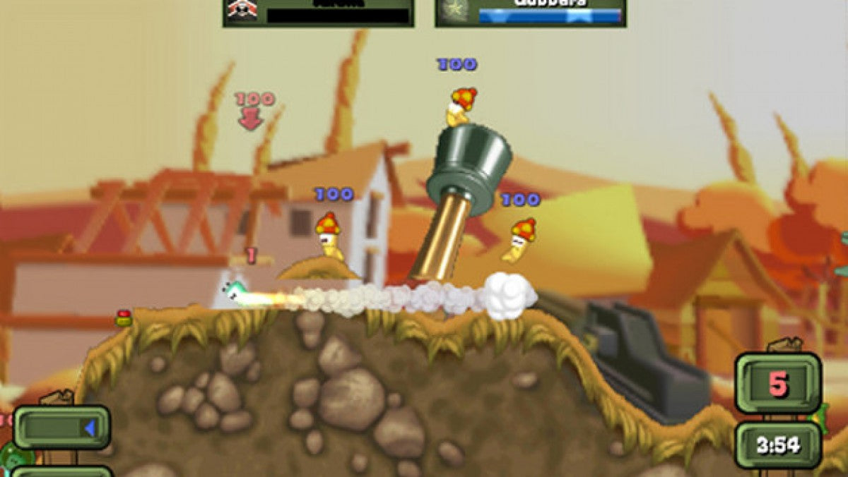 Worms: Open Warfare gameplay for PlayStation Portable (PSP) turn-based strategy game