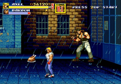 Streets of Rage 2 cartridge for the Sega Genesis not for resale variant featuring 16 bit side scrolling beat em up gameplay with cooperative multiplayer iconic soundtrack and intense street fighting action gameplay