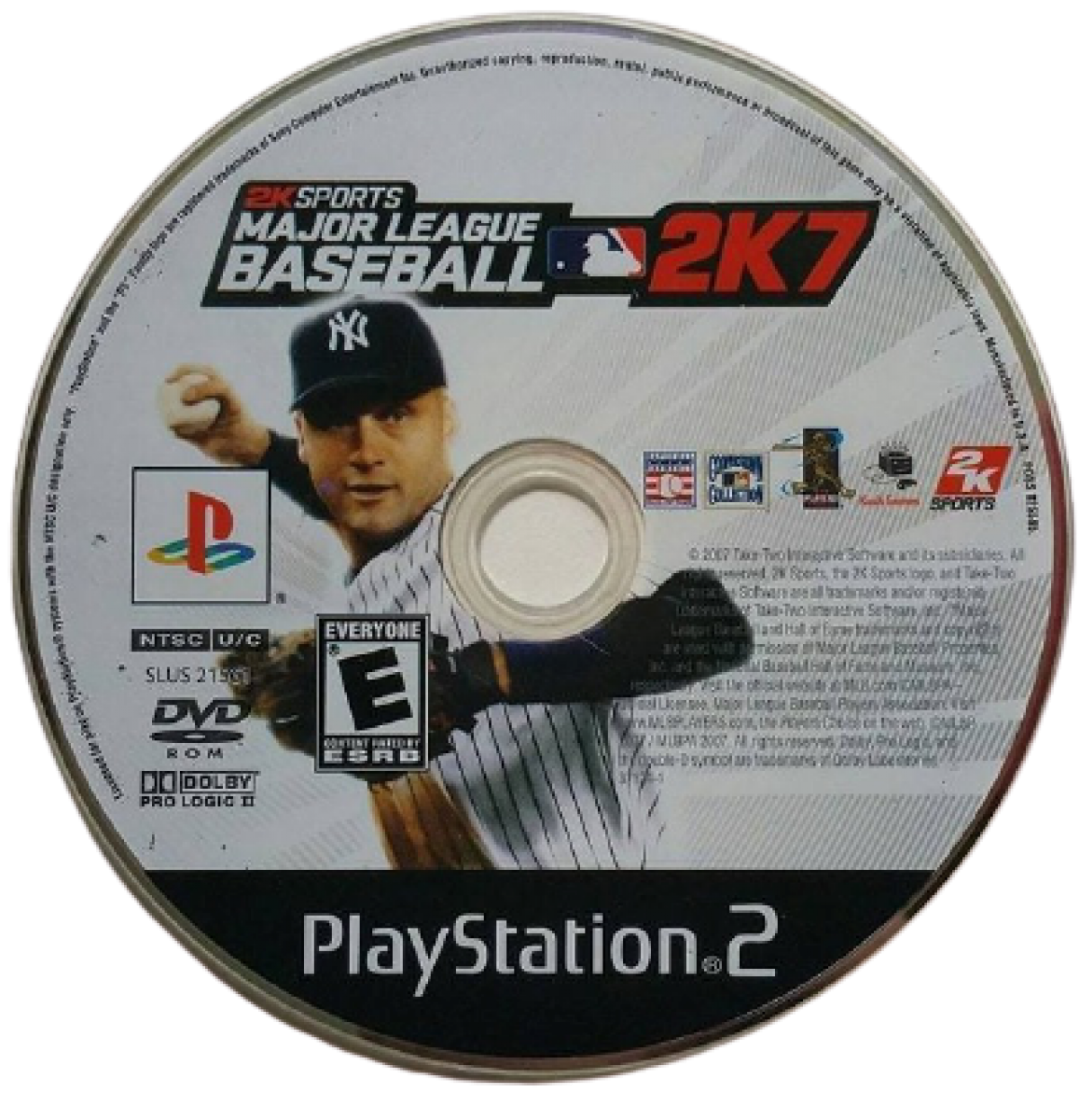 Major League Baseball 2K7 disc art for PlayStation 2 (PS2) sports video game