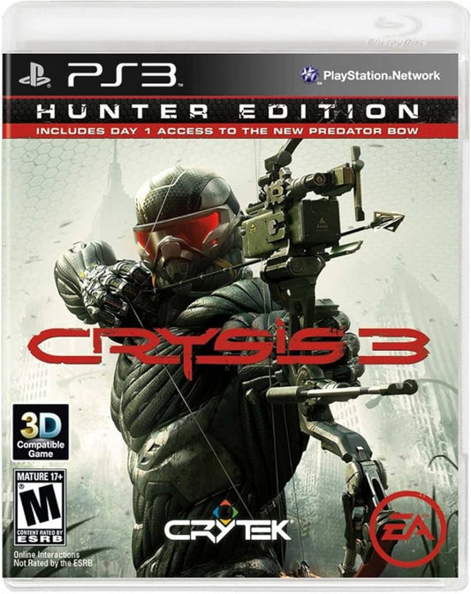 Crysis 3 Hunter Edition PS3 Sony PlayStation 3 first person shooter FPS sci fi action stealth combat nanosuit alien warfare Crytek EA Electronic Arts special edition video game PlayStation 3 software shooter game title cover art