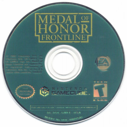 Medal of Honor: Frontline disc for GameCube (GC) World War II first-person shooter video game