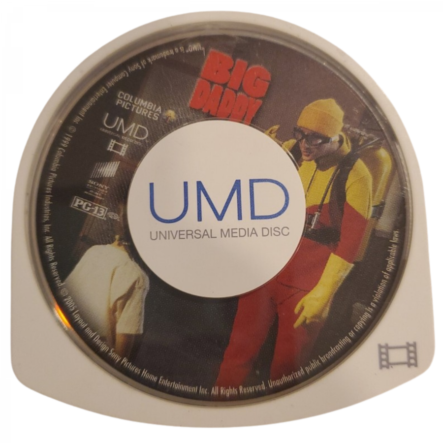 Big Daddy UMD Movie PlayStation Portable PSP featuring the comedy film starring Adam Sandler on Universal Media Disc portable movie playback compatible with Sony PSP systems official UMD Video release collectible entertainment media appeal UMD