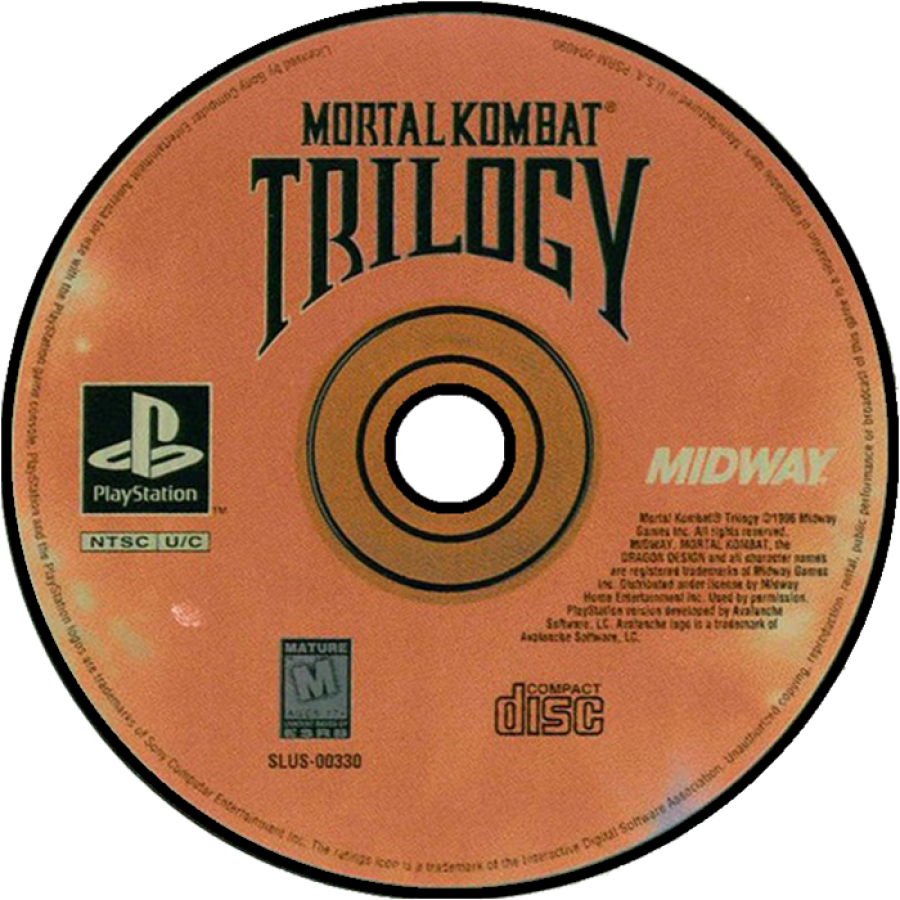 Mortal Kombat Trilogy PlayStation PS1 for fighting video game fans featuring classic Mortal Kombat characters brutal martial arts combat iconic fatalities special moves tournament battles multiple game modes intense one on one fights arcade action and classic Midway fighting gameplay collectible gaming appeal disc