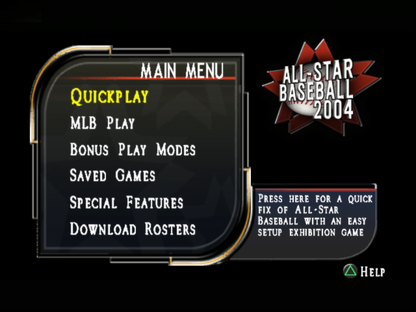 All-Star Baseball 2004 PS2 sports baseball video game gameplay