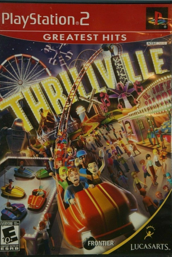 Thrillville [Greatest Hits] cover art for PlayStation 2 video game. 