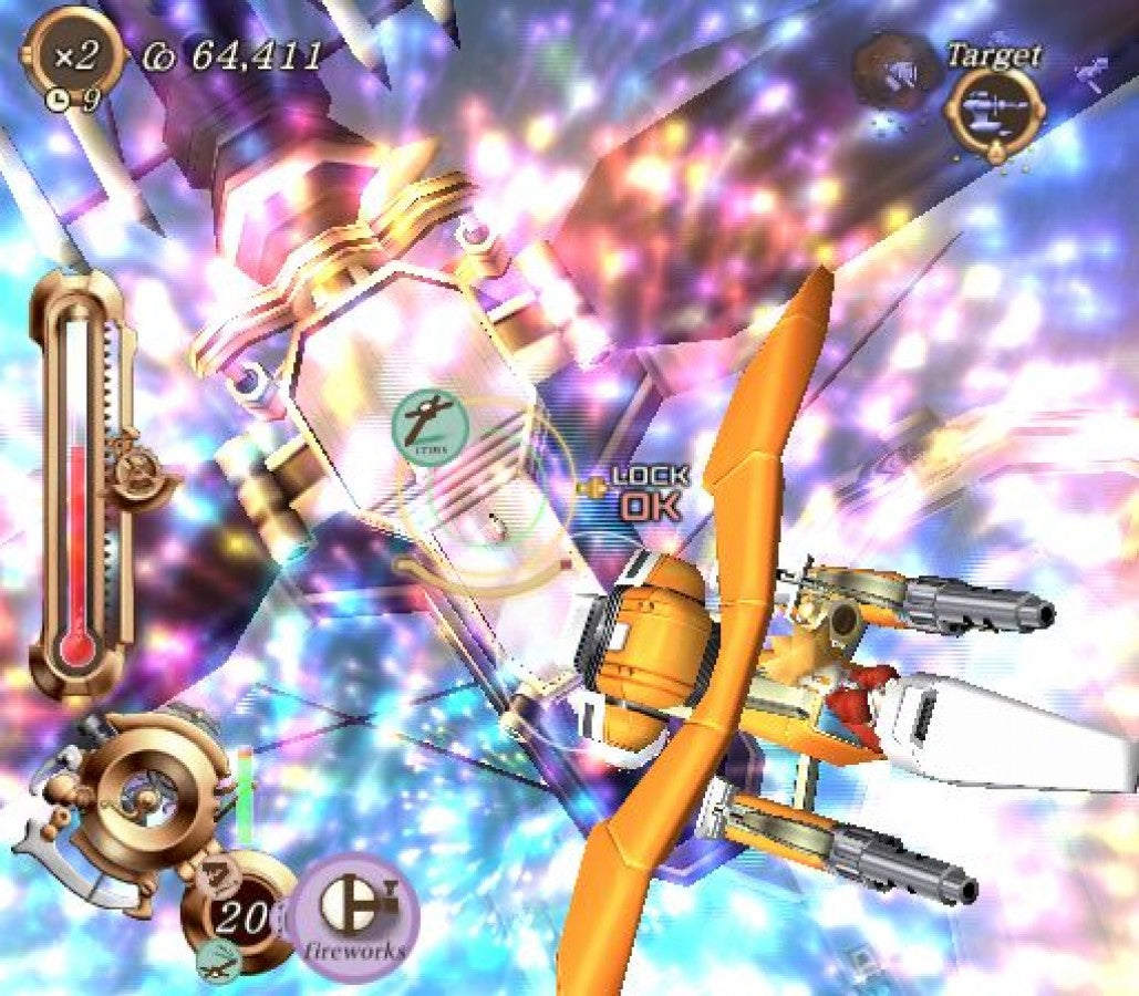 Retro SkyGunner PS2 inspired design featuring fantasy aerial combat aesthetic vintage PlayStation 2 steampunk airship battles cel shaded visuals anime inspired flying action whimsical sky adventure nostalgic arcade flight gameplay