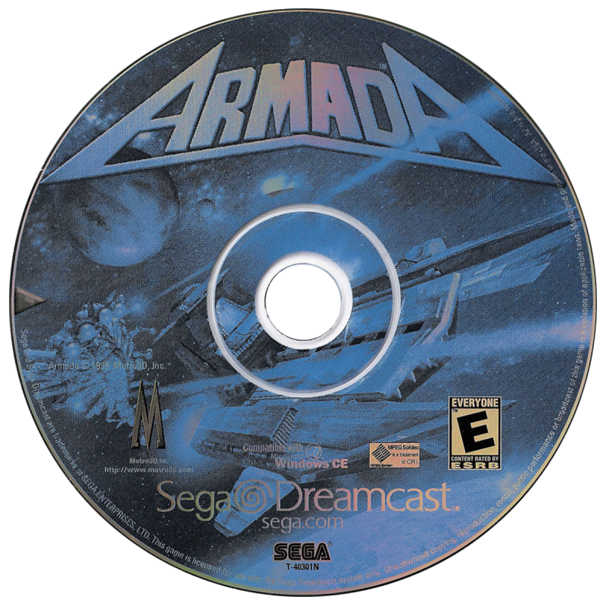 Armada Sega Dreamcast retro video game space shooter RPG disc