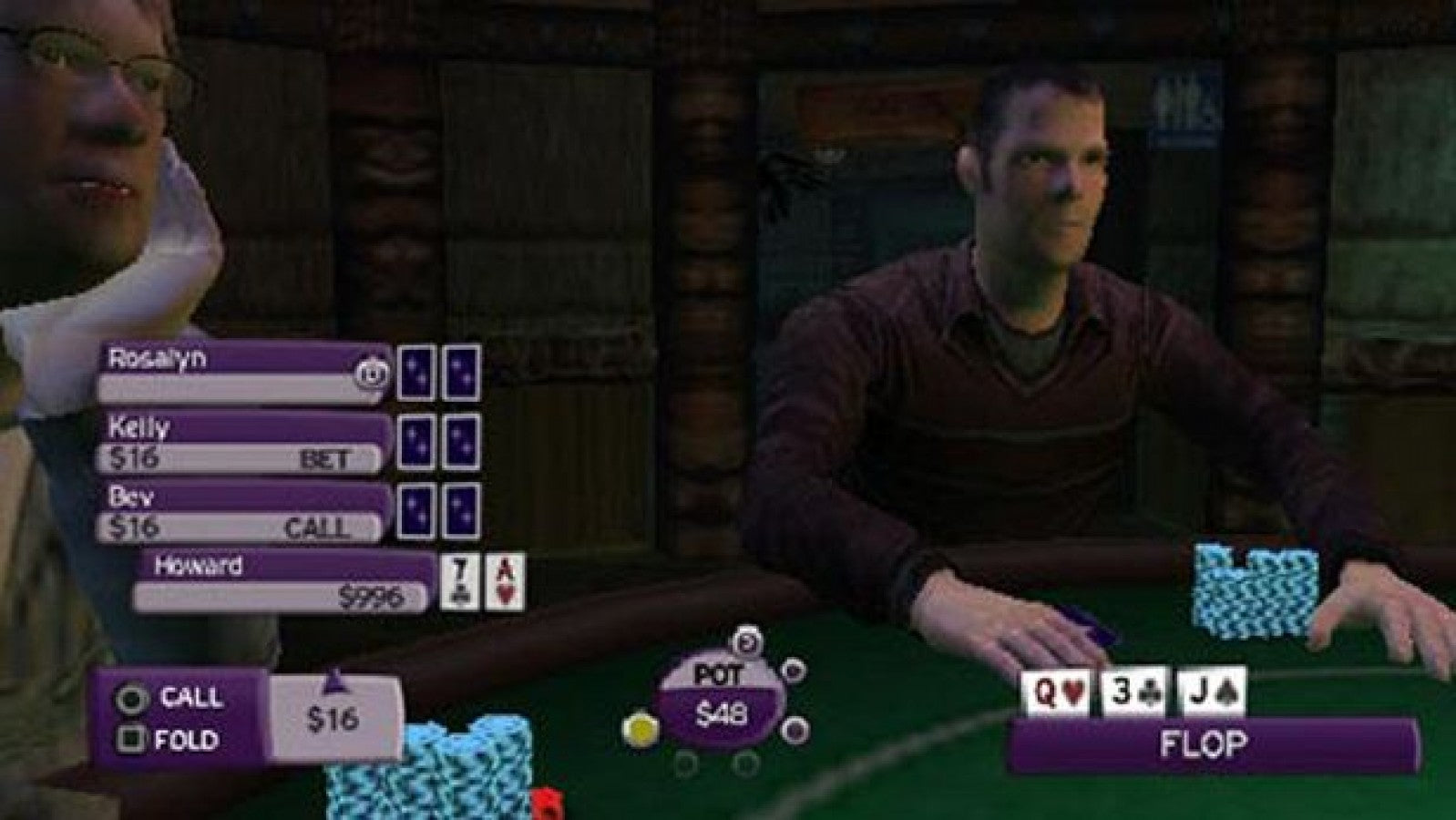 World Championship Poker 2 – PlayStation 2 (PS2) video game gameplay, poker simulation.
