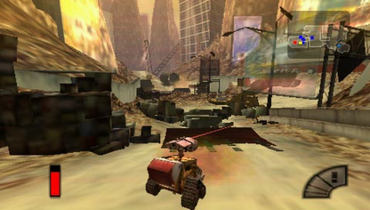 Disney Pixar WALL-E UMD disc for the PlayStation Portable featuring action platformer gameplay with puzzle solving elements as players control WALL-E and EVE across levels inspired by the film with exploration missions and family friendly mechanics gameplay  