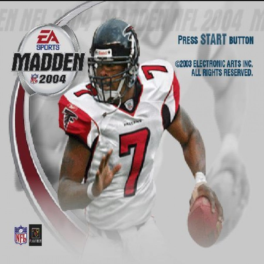 Madden NFL 2004 title screen for PlayStation 2 (PS2) sports video game