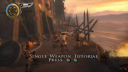 Prince of Persia The Two Thrones Greatest Hits PlayStation 2 PS2 video game, action adventure, platforming and combat, classic Sands of Time series title gameplay tutorial screenshot