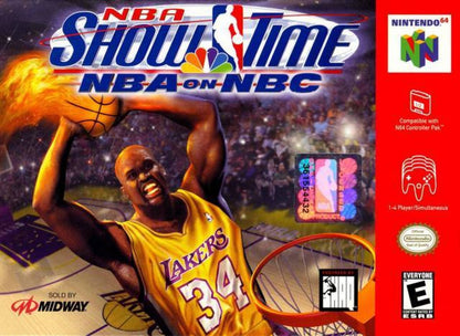 NBA Showtime NBA on NBC cover art for Nintendo 64 N64 video game