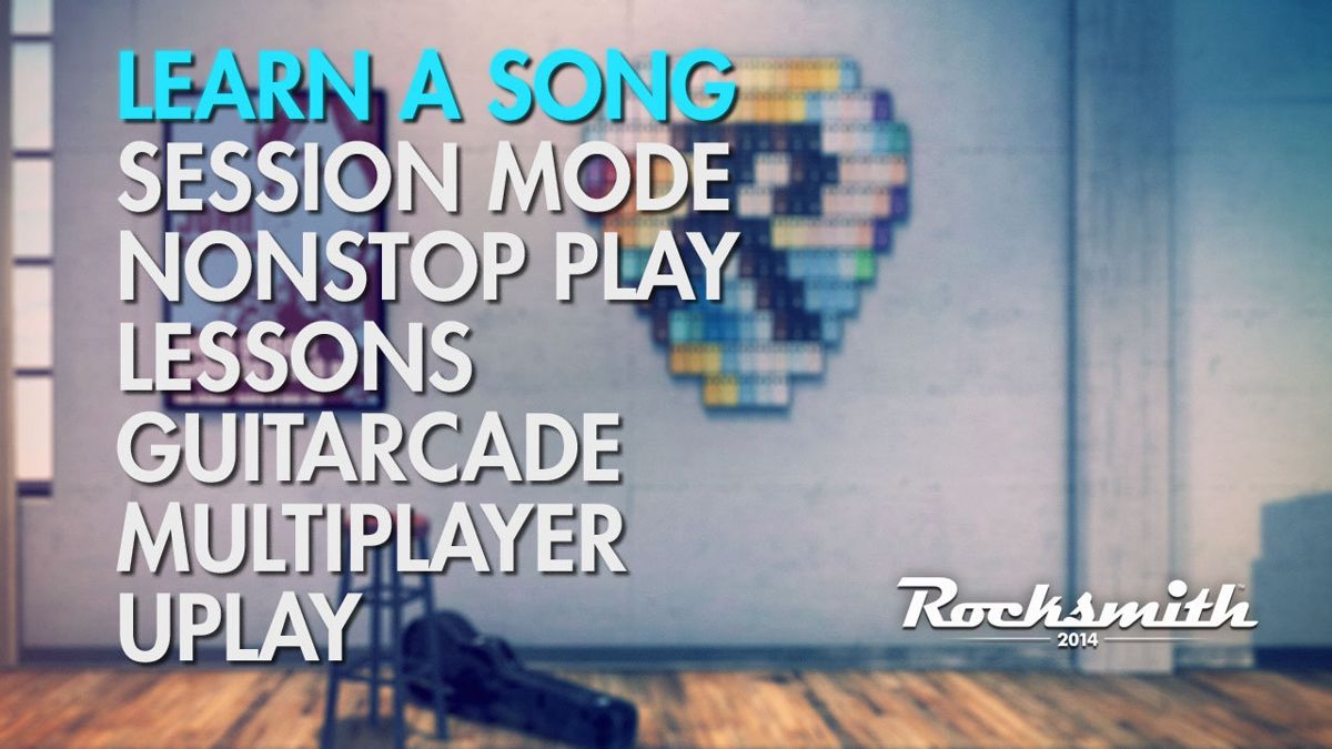 Rocksmith 2014 Edition – PlayStation 4 (PS4) video game home screen, music rhythm title
