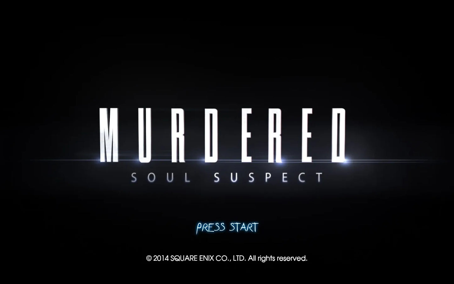 Murdered: Soul Suspect title screen for PlayStation 3 (PS3) video game