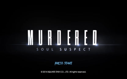 Murdered: Soul Suspect title screen for PlayStation 3 (PS3) video game