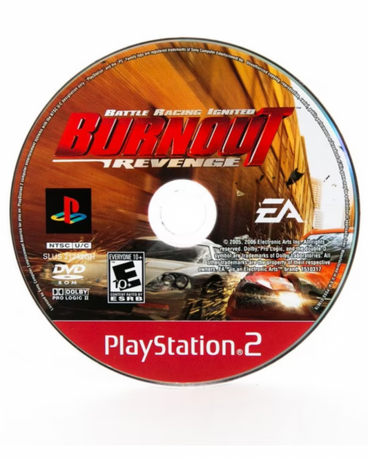 Burnout Revenge Greatest Hits for PlayStation 2 with high-speed racing and vehicular crash action disc 