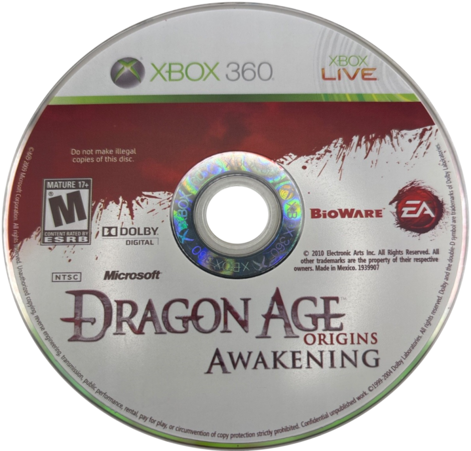 Dragon Age: Origins – Awakening Expansion Pack disc for Xbox 360 (X360) role-playing video game