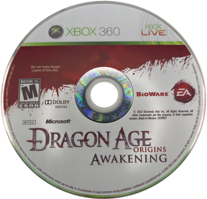 Dragon Age: Origins – Awakening Expansion Pack disc for Xbox 360 (X360) role-playing video game