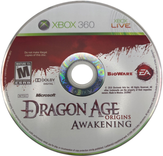 Dragon Age: Origins – Awakening Expansion Pack disc for Xbox 360 (X360) role-playing video game