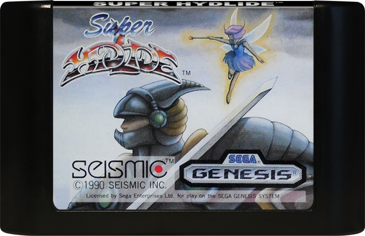 Super Hydlide Sega Genesis GEN for retro video game enthusiasts featuring action role playing gameplay fantasy exploration open world adventure character progression sword combat magic abilities and collectible gaming appeal cartridge