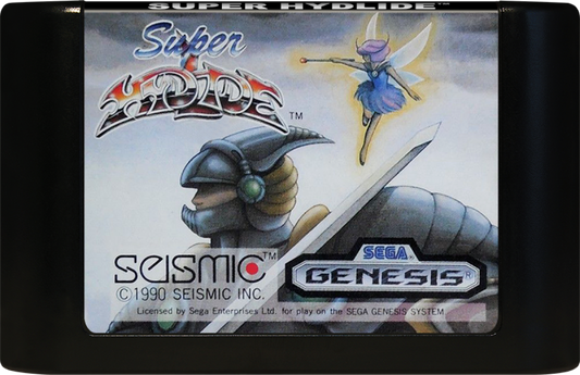 Super Hydlide Sega Genesis GEN for retro video game enthusiasts featuring action role playing gameplay fantasy exploration open world adventure character progression sword combat magic abilities and collectible gaming appeal cartridge