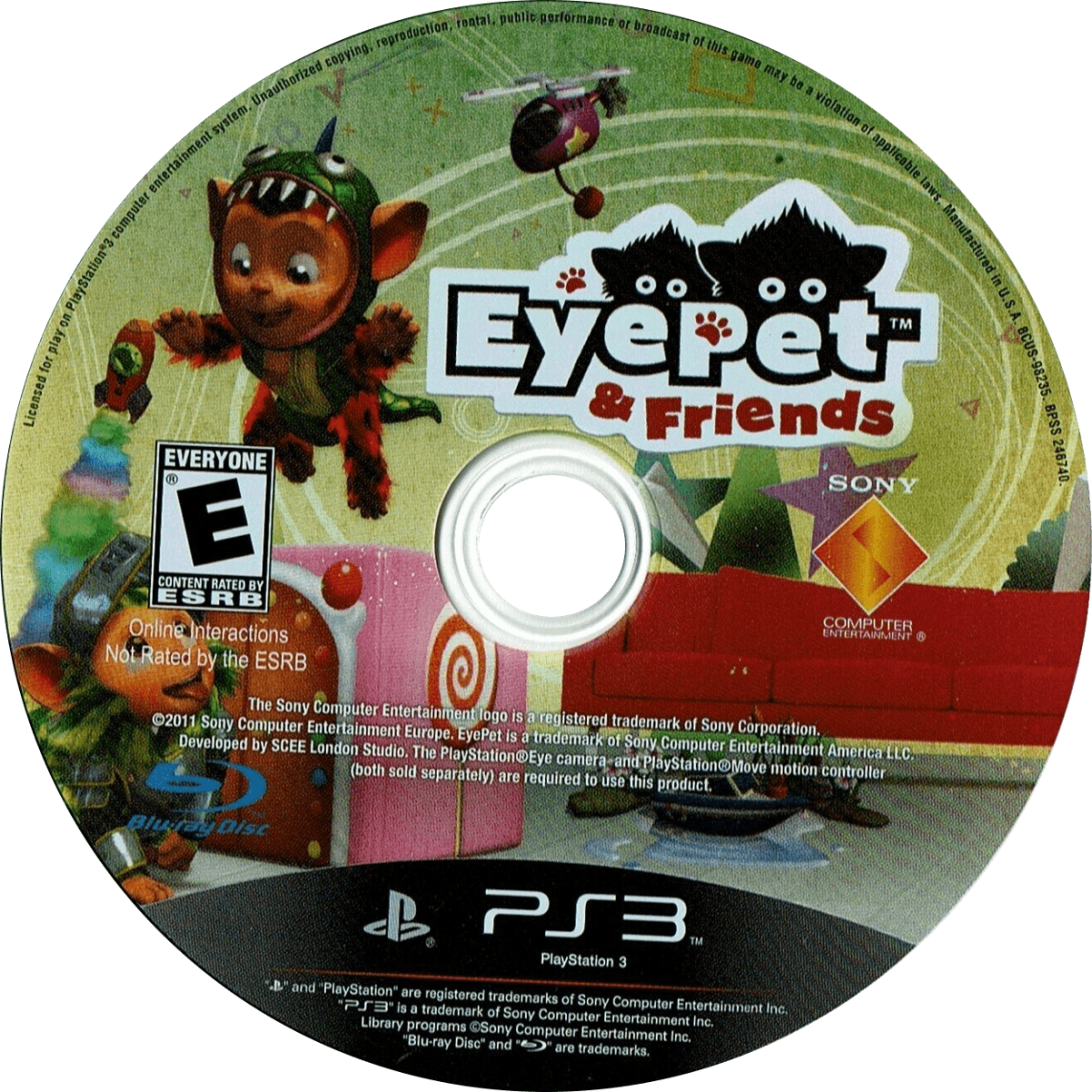 Eyepet & Friends disc for PlayStation 3 (PS3) video game