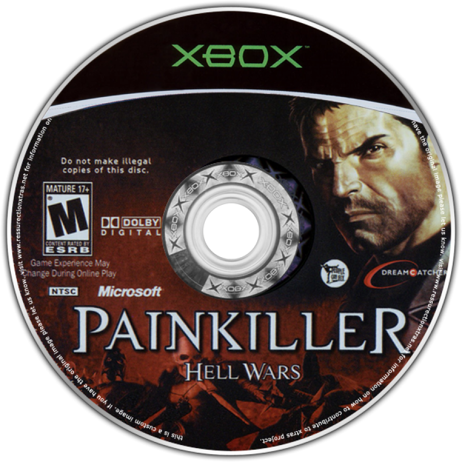 Painkiller: Hell Wars disc art for Xbox (XBOX) video game