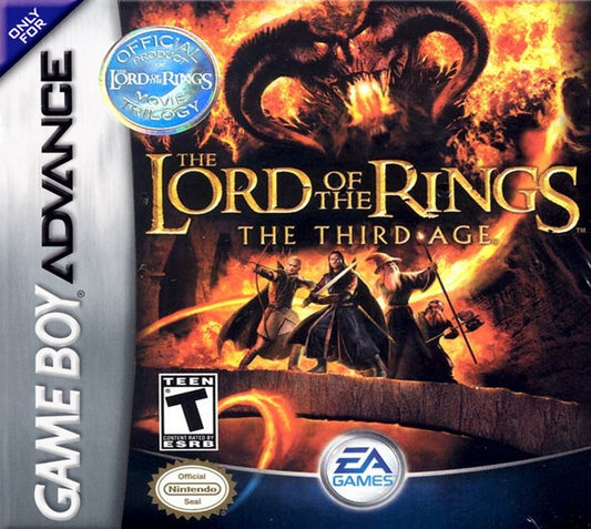 The Lord of the Rings The Third Age Game Boy Advance GBA for role playing strategy video game fans featuring tactical turn based combat Middle earth adventure Fellowship inspired storyline fantasy quests character progression portable RPG gameplay collectible gaming appeal front cover art