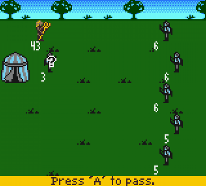 Heroes of Might and Magic Game Boy Color GBC gameplay for retro video game enthusiasts featuring fantasy strategy gameplay turn based tactical battles hero progression kingdom management mechanics magical world exploration and portable handheld strategic gaming experience and collectible gaming appeal
