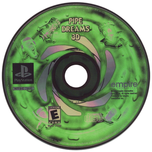 Pipe Dreams 3D disc for PlayStation 1 (PS1) puzzle video game