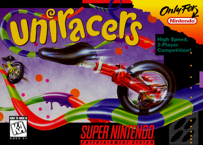 Uniracers cover art for Super Nintendo Entertainment System (SNES) video game