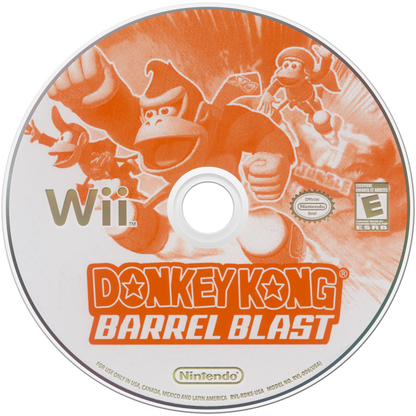 Donkey Kong: Barrel Blast disc cover art for Nintendo Wii (Wii) video game 