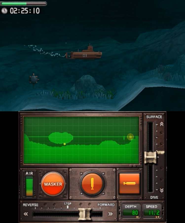 Steel Diver gameplay for Nintendo 3DS (3DS) submarine simulation video game