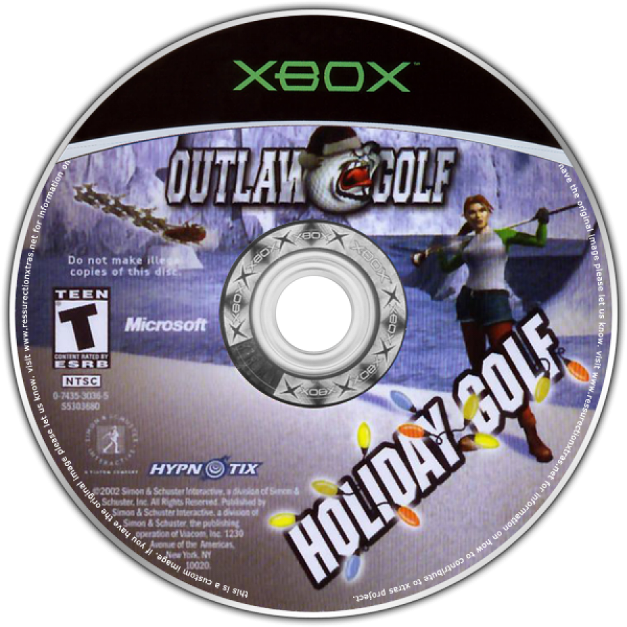 Outlaw Golf Holiday Golf for Xbox (Xbox), disc, sports golf video game.
