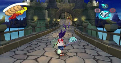 Ape Escape 3 PlayStation 2 platformer adventure game TV studio monkey capture Specter villain twin heroes Kei and Yumi transformation morphing abilities cowboy ninja knight gadgets net stun club vehicles tank sports car smarter monkey AI weapon stealing unlockable Mesal Gear Solid mini-game parody gameplay screenshot