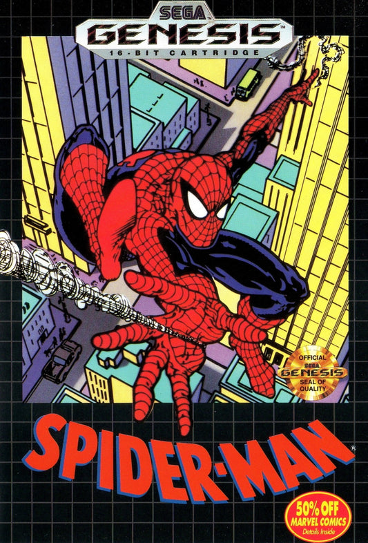 Spider-Man Sega Genesis retro video game action platformer cover art
