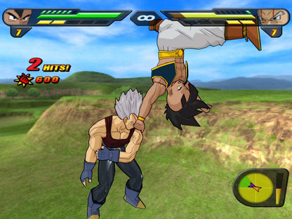 Dragon Ball Z Budokai Tenkaichi 2 PlayStation 2 PS2 3D fighting action video game massive character roster destructible environments beam struggles transformations flying combat Dragon Dash mechanic story mode covering Saiyan to Buu sagas gameplay screenshot