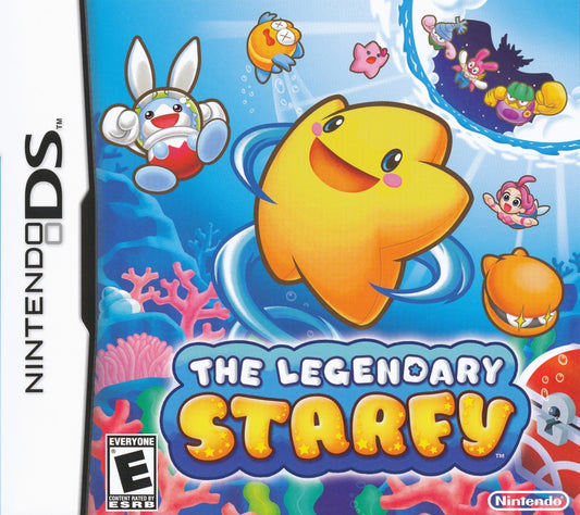 The Legendary Starfy Nintendo DS DS for platforming adventure video game fans featuring Starfy underwater exploration colorful levels platforming challenges enemy battles power ups puzzle solving charming characters and family friendly Nintendo DS gameplay collectible gaming appeal front cover art