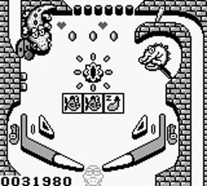 Revenge of the Gator for Game Boy, gameplay for a pinball video game with arcade-style gameplay, multiple tables, score-based challenges, and classic handheld action