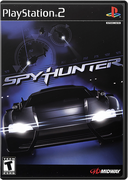 Spy Hunter – PlayStation 2 (PS2) video game cover image, vehicular combat action.
