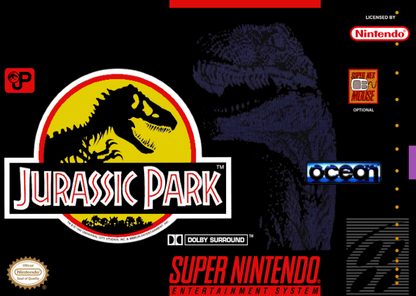 Jurassic Park cover art for Super Nintendo Entertainment System (SNES) video game