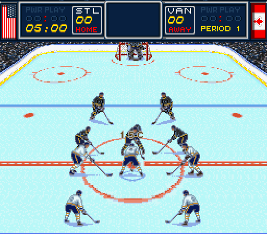 Brett Hull Hockey '95 gameplay image for Super Nintendo Entertainment System (SNES) retro video game