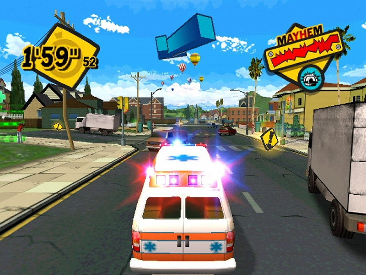 Emergency Mayhem gameplay art for Nintendo Wii (Wii) video game 
