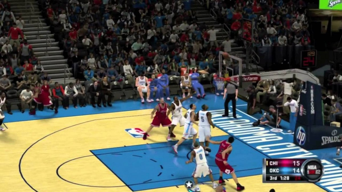 NBA 2K12 for PlayStation Portable (PSP) at Gamers INC, featuring the premier handheld basketball simulation that brings the "NBA's Greatest" mode to your pocket, allowing you to relive iconic careers of legends like Michael Jordan and Magic Johnson, while offering deep "Association" and "My Player" modes for a complete, high-performance pro basketball experience on the go gameplay screenshot