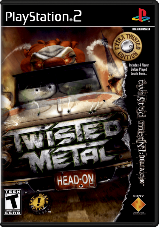Twisted Metal: Head-On – Extra Twisted Edition video game cover art, vehicular combat genre