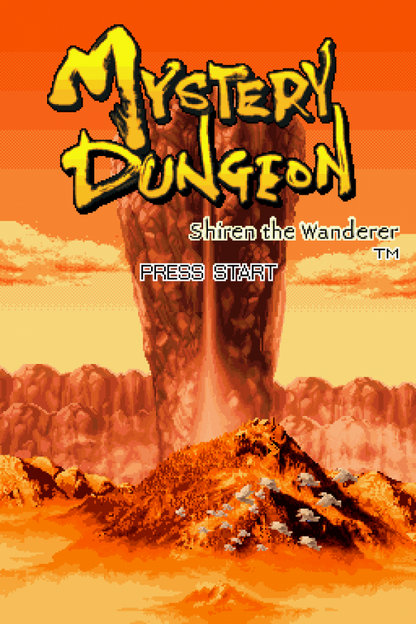 Mystery Dungeon Shiren the Wanderer Nintendo DS game featuring roguelike dungeon crawling gameplay with procedurally generated floors turn based combat item management and challenging survival mechanics in a fantasy setting gameplay