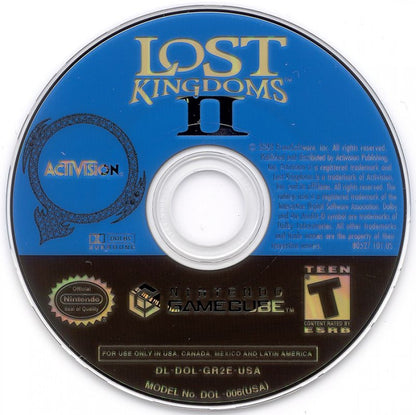 Lost Kingdoms II disc for GameCube (GC) action role-playing video game