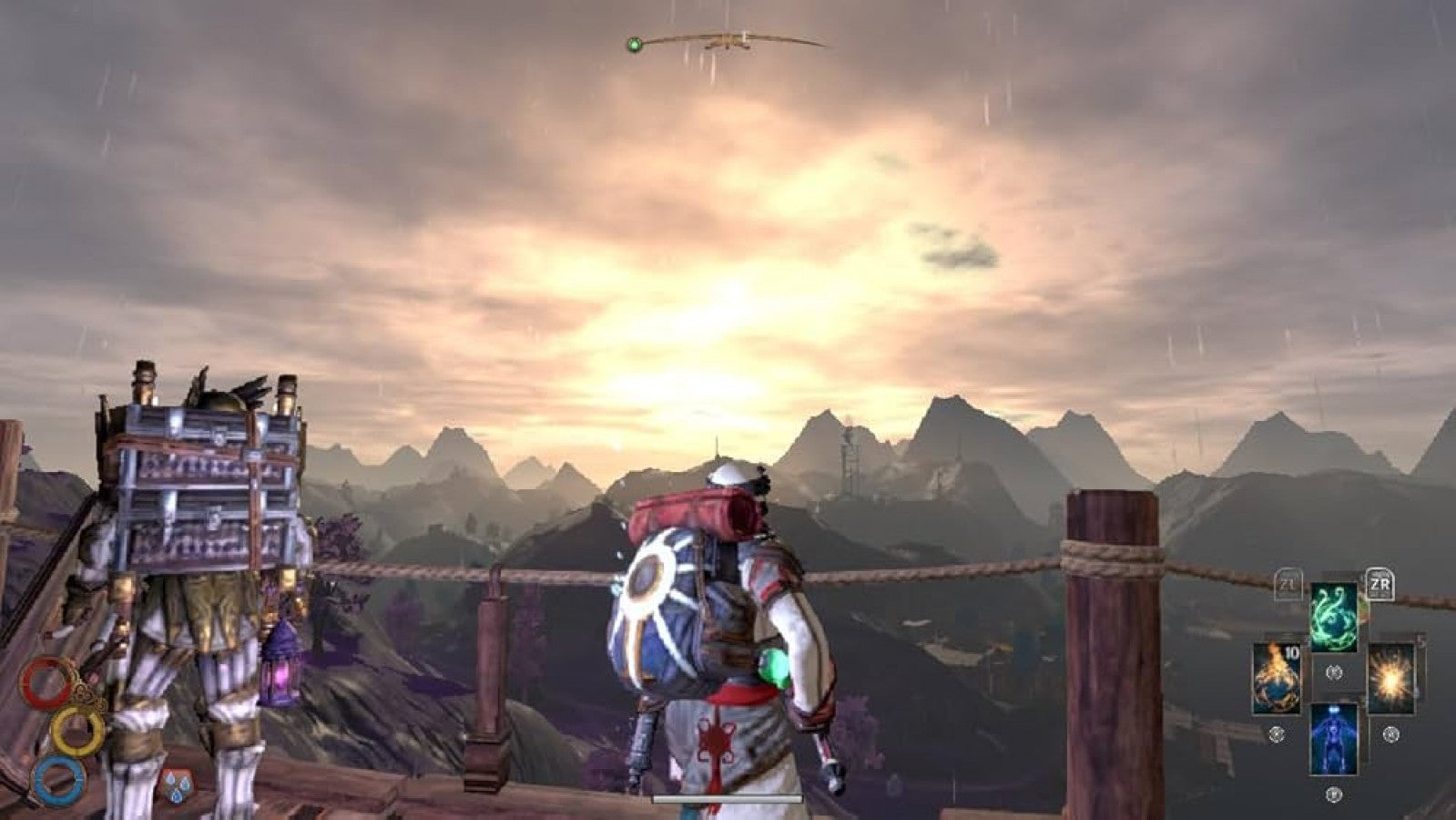Outward Definitive Edition Nintendo Switch inspired design featuring open world fantasy role playing adventure aesthetic survival mechanics cooperative exploration dangerous wilderness travel magic and melee combat immersive quests deep character progression presentation gameplay 