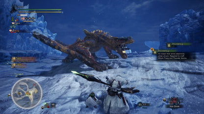 Monster Hunter World Iceborne Master Edition video game featuring expansive action RPG hunting gameplay massive monsters cooperative multiplayer all base game and Iceborne expansion content and Capcom fantasy adventure title gameplay